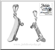 Srebrna deskorolka skating skate deska deskorolki