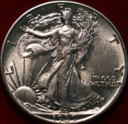 50 centów - SREBRO - Half Dollar 1939 - Walking Liberty -mennicza