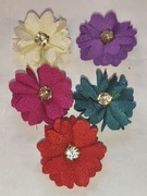 Satynowe spinki. Kwiaty satynowe. Kwiaty 3D. spinki z cyrkonią do włosów 