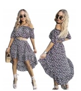 Defox 6662 sukienka koktajlowa glamour przed kolano rozmiar S/M