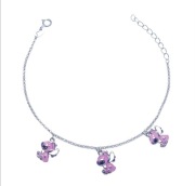 Bransoletka Srebrna 925 z Postacią STITCH Angel Emalia Dziecięca