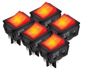 Włącznik Podświetlany Przełącznik Kołyskowy czteropinowy 250V 30A, 12V 40A