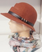 Kapelusz damski - filc, ręcznie robiony 