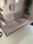 Sofa pudrowy róż 80x150