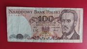 Banknot 100 zł z 1988r, Seria RH
