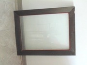 Stara rama do obrazu / obrazka ze szkłem o wymiarach 78 x 61 cm