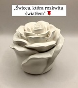 Świeca zapachowa róża 220 g 50 h handmade dekoracyjna prezent