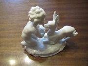  figurka putto z sarenką firmy Hutschenreuther