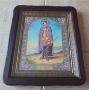 DUŻA Ikona prawosławna w kiocie Dymitr Sołuński.