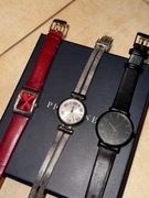 Zestaw 3 zegarków 2 nowe Pier One Avon y2k vintage stainless steel