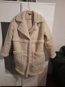 Dwustronny kożuszek ze sztucznego zamszu M