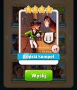 KOŃSKI KUMPEL COIN MASTER karta natychmiastowa wysyłka!