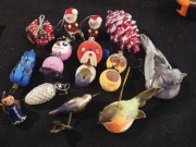 Bombki zabawki z PRL,  kolorowe retro ozdoby choinkowe vintage