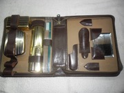 PRL skórzany organizer męski, podróżna kosmetyczka z wyposażeniem