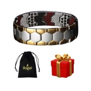 BRASNOLETA DLA MĘŻCZYZNY ZDROWOTNA MAGNETYCZNA SREBRNO-ZŁOTA NA PREZENT