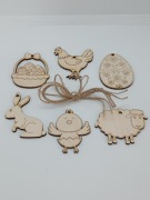 Zawieszki Wielkanocne do Pokolorowania, Ozdoby Świąteczne z Drewna