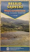 Beskid Sądecki mapa turystyczna z 1998