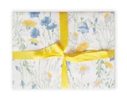 duży obrus 140x220 cm, wiosenny obrus z bawełną, kwiaty obrus łąka