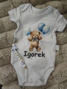 body dla chłopczyka personalizacja imienia Igorek 