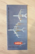 SABENA BOEING Ulotka 1965 r. Belgia język słowacki PRL 