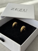 Kolczyki croissant Pozłacana stal