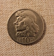 Moneta z PRL Tadeusz  Kościuszko  10 złotych .Moneta  duża. 
