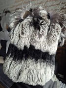 Czapka z królika i lisa