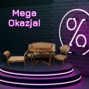 Mega Okazja! Komplet mebli Rococo Orzech Sofa Stolik Krzesło Gondola