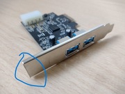 Adapter USB3.0 dwa sloty na PCI/PCIe Express