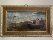 Carlo Brancaccio Powrót/Nad brzegiem morza olej na płótnie lata 80/90 XIXw.
