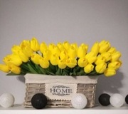 Tulipany silikonowe żółte , bukiet