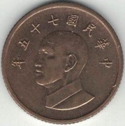 Tajwan 1 dolar 1986 - 20 mm - nr 1