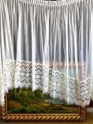 PRZEPIĘKNA GOTOWA FIRANA Z GIPIURĄ.380x139cm.