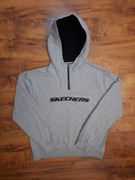 Bluza z kapturem szara bawełniana Skechers rozmiar 164 170cm 14 15 lat