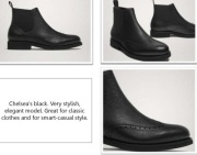 EXCLUSIVE, Massimo D. Skórzane buty, sztyblety, 44