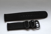pasek parciany 22mm czarny z zamontowanymi teleskopami