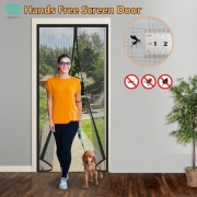 Moskitiera drzwi balkonowe magnetyczna czarna 90x210cm SilentScreen No Pest