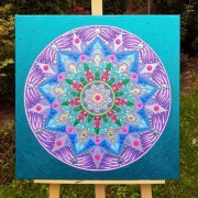 Mandala Wybieram Siebie 60x60cm obraz