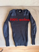 Sweter męski mundurowy NATO, 100% wełna, norweski, r. S-idealny stan