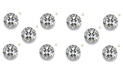 10 sztuk. MOISSANIT BRYLANT, D/VVS1, śr.6,5 mm. ~ 10 ct. cert. GRA.