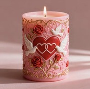 GOŁĘBIA MIŁOŚĆ Walentynki Ślub forma silikonowa 8.5*7.5 do Świec Odlewów 