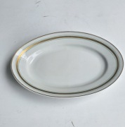 Patera Ćmielów porcelana PRL złocenia owalna mała