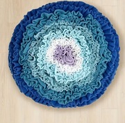 Duża niebieska okrągła mata węchowa 