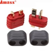 Złącze konektor T-DEAN wtyk+gniazdo+osłonki M+F Amass