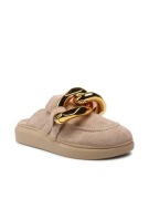 Carinii beżowe Klapki Skóra  łańcuch 39