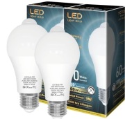Żarówka LED E27 9W 6000K PIR czujnik ruchu 2 szt 900lm