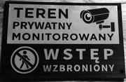 Tabliczka ostrzegawcza obiekt monitorowany