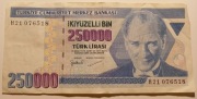 Banknot - lir turecki 