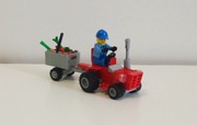 Lego Moc traktorek ursus c360 z przyczepką z owocami