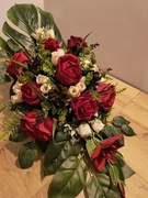 Stroik na grób, kompozycja na cmentarz, wiązanka LU34